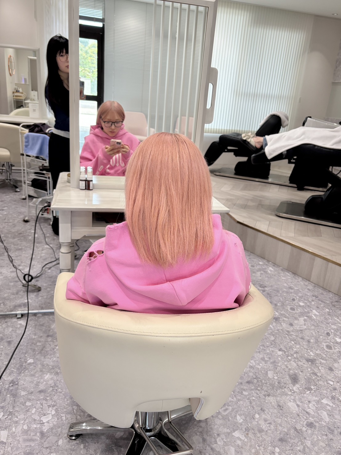 施術前のヘアスタイル