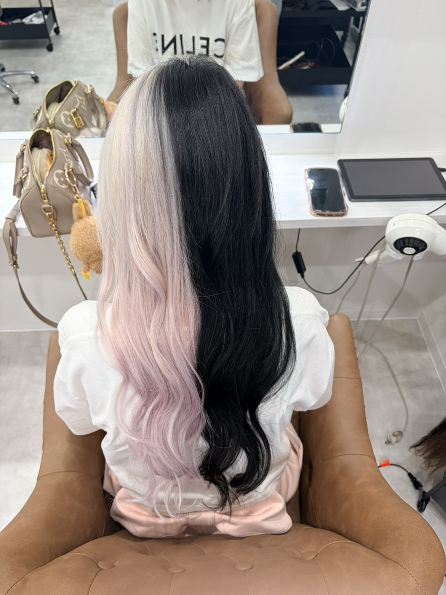 施術後のヘアスタイル