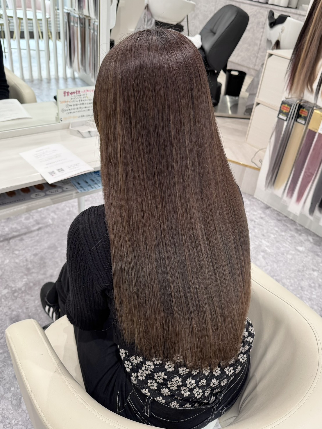 施術後のヘアスタイル