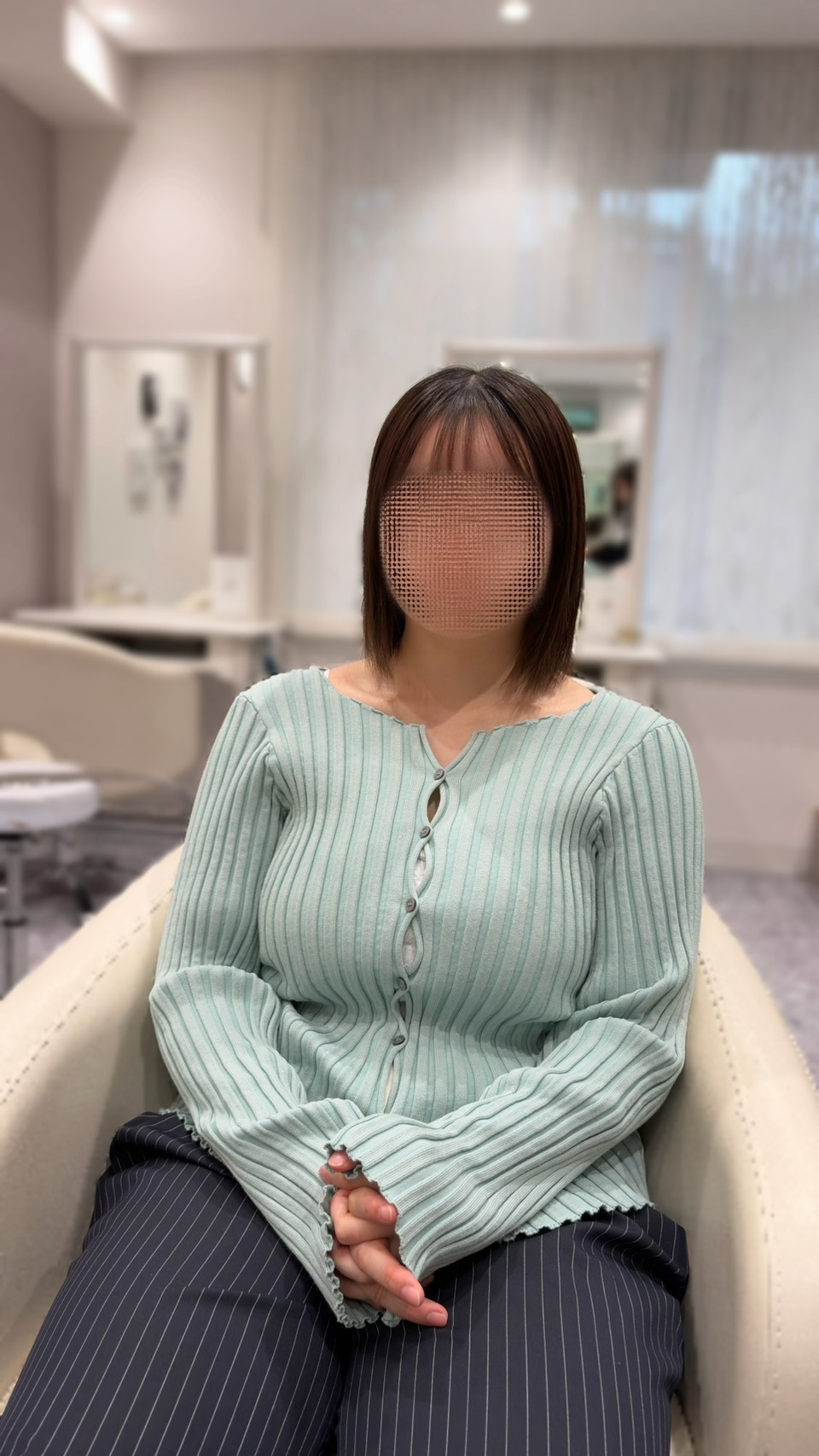 施術前のヘアスタイル