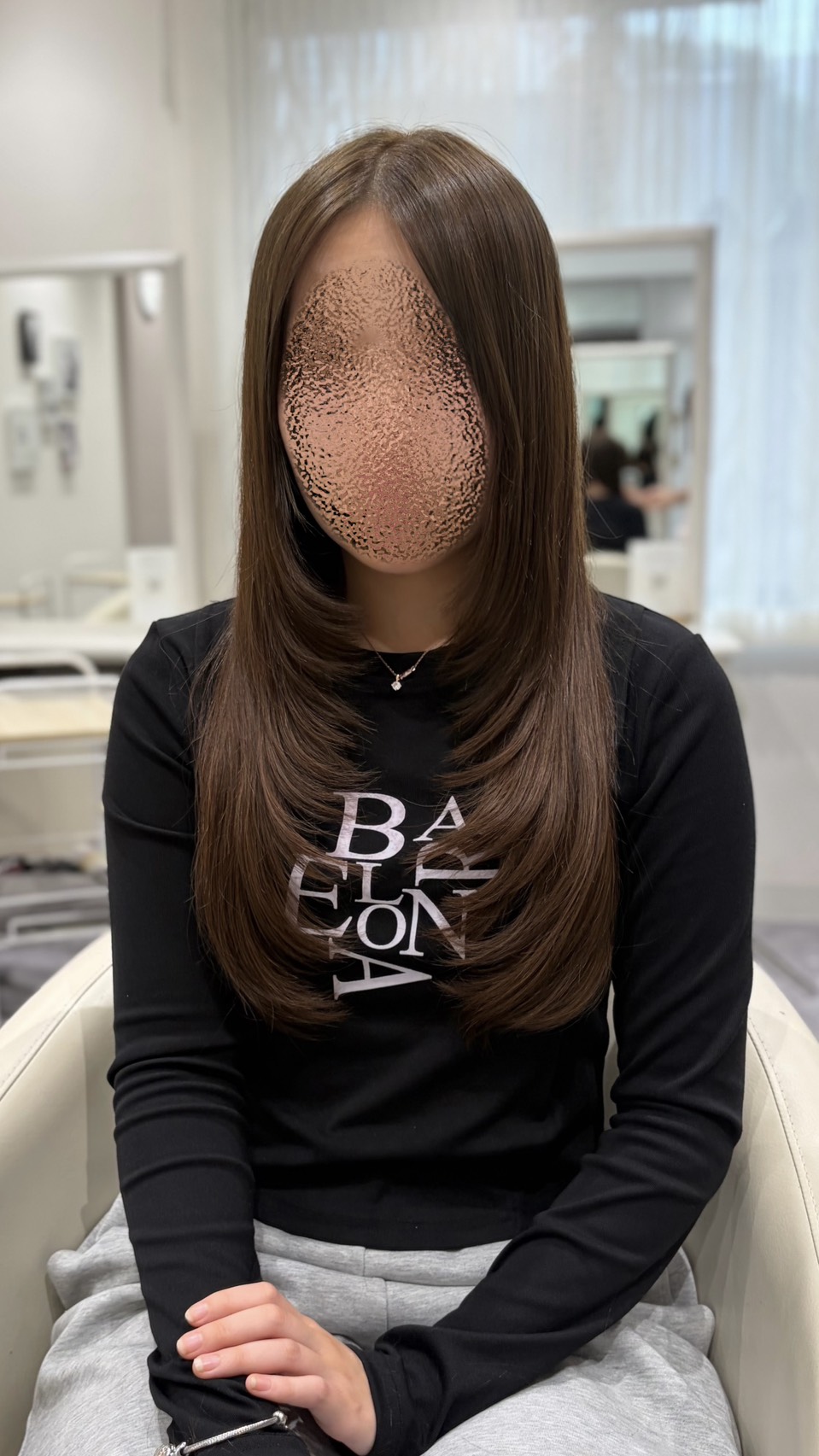 施術後のヘアスタイル