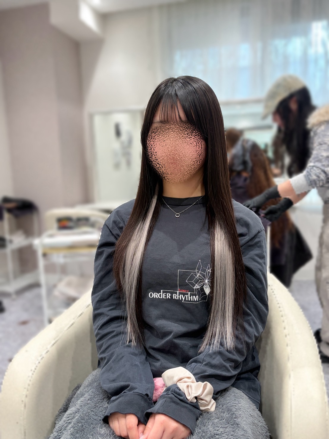 施術後のヘアスタイル