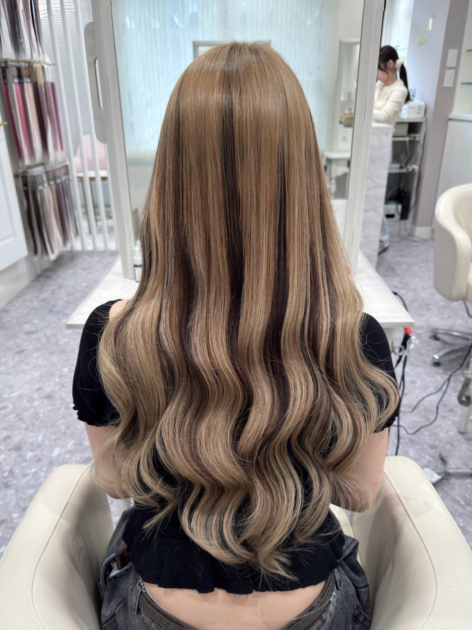 施術後のヘアスタイル