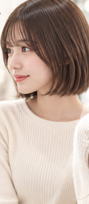 ショートボブのロングヘアイメージ・Before